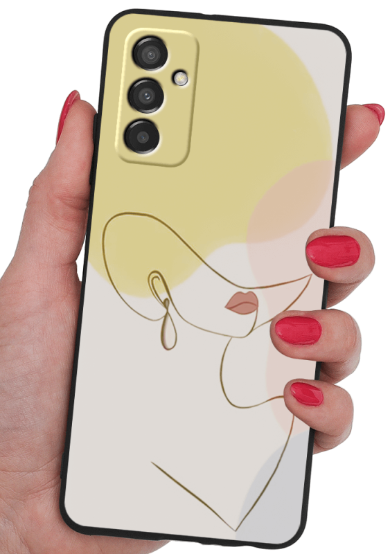 Etui malowane do Samsung Galaxy M23 5G wzór kobieta kabelusz + szkło nakładka na plecki