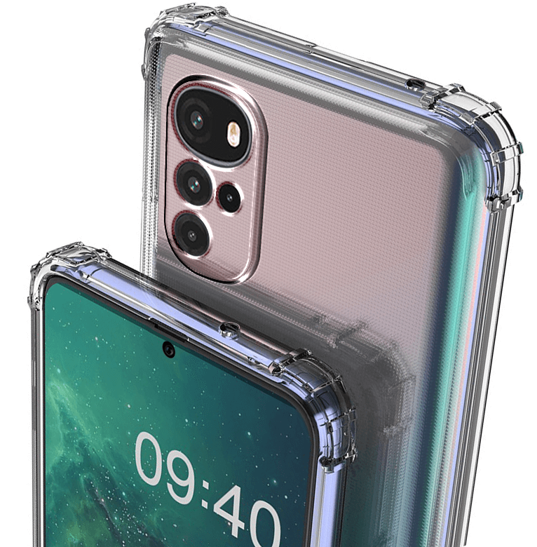 Etui przeźroczyste do Motorola Moto G22 + szkło nakładka na plecki