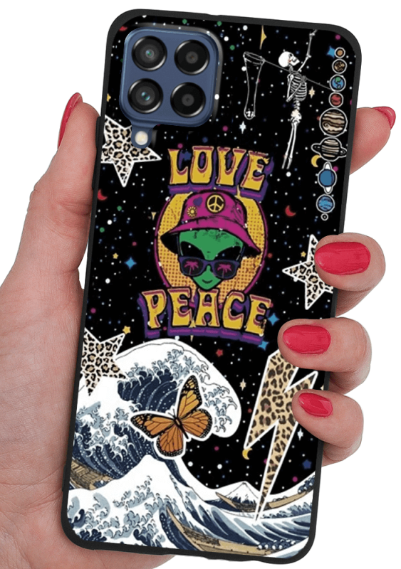 Etui malowane do Samsung Galaxy M53 5G wzór kosmos + szkło  nakładka na plecki