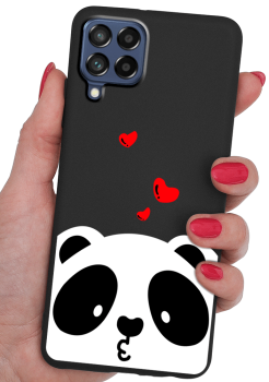 Etui malowane do Samsung Galaxy M53 5G wzór panda + szkło 