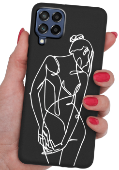 Etui malowane do Samsung Galaxy M53 5G wzór kobiecy + szkło 