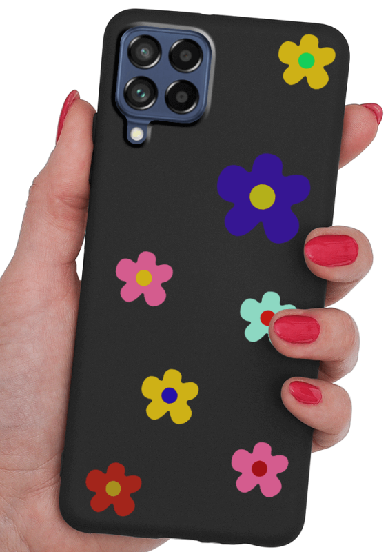 Etui malowane do Samsung Galaxy M53 5G wzór kwatki + szkło  nakładka na plecki