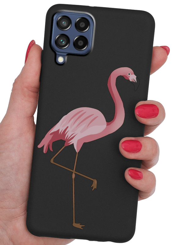 Etui malowane do Samsung Galaxy M53 5G wzór flaming + szkło  nakładka na plecki