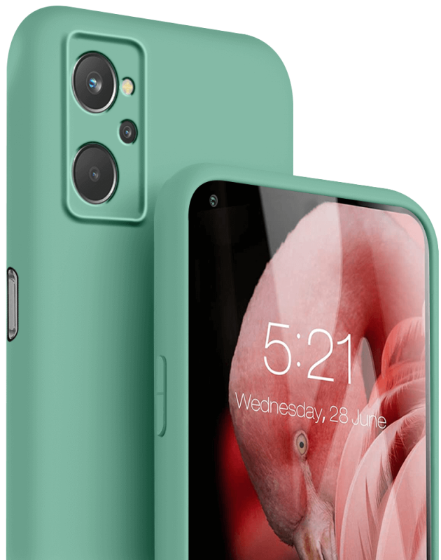 Etui silikonowe do Realme 9i turkusowe + szkło nakładka na plecki case