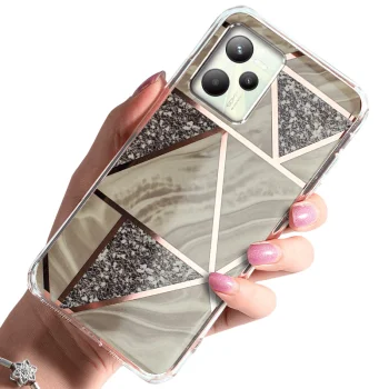 Etui glamour do Realme C35 wzór 1 + szkło 