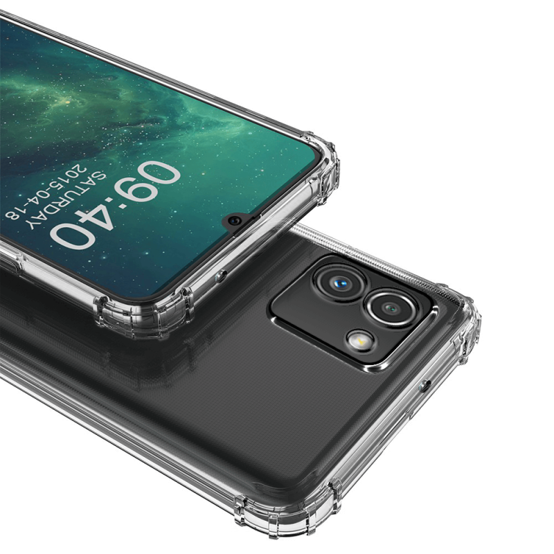 Etui przeźroczyste do Samsung Galaxy A03 + szkło nakładka na plecki case