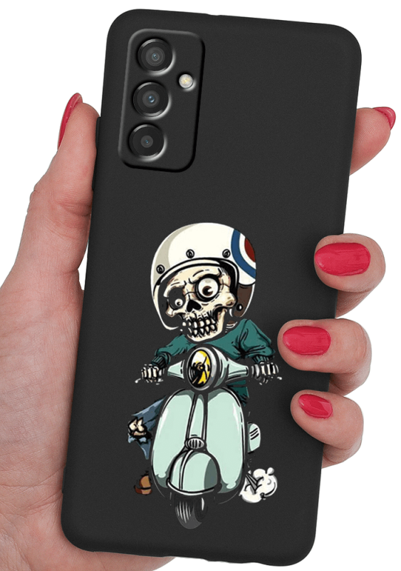 Etui malowane do Samsung Galaxy M13 wzór motor + szkło nakładka na plecki case
