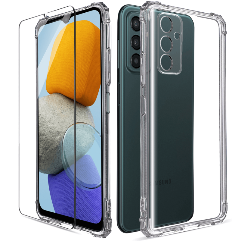 Etui przeźroczyste do Samsung Galaxy M13 + szkło nakładka na plecki case bezbarwne