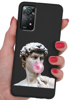 Etui malowane do Xiaomi Redmi  Note 11 Pro wzór posąg + szkło