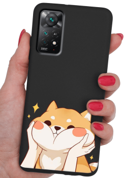 Etui malowane do Xiaomi Redmi  Note 11 Pro wzór kot + szkło 