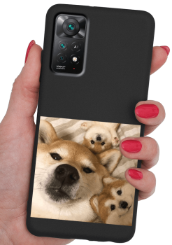 Etui malowane do Xiaomi Redmi  Note 11 Pro wzór pies + szkło 
