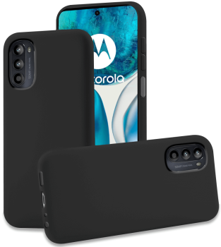 Etui matowe do Motorola Moto G52 czarne + szkło