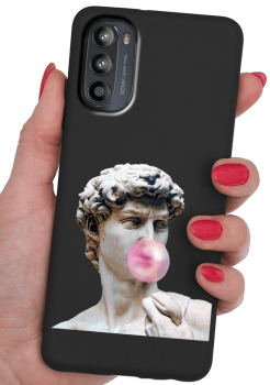 Etui malowane do Motorola Moto G52 wzór posąg + szkło  