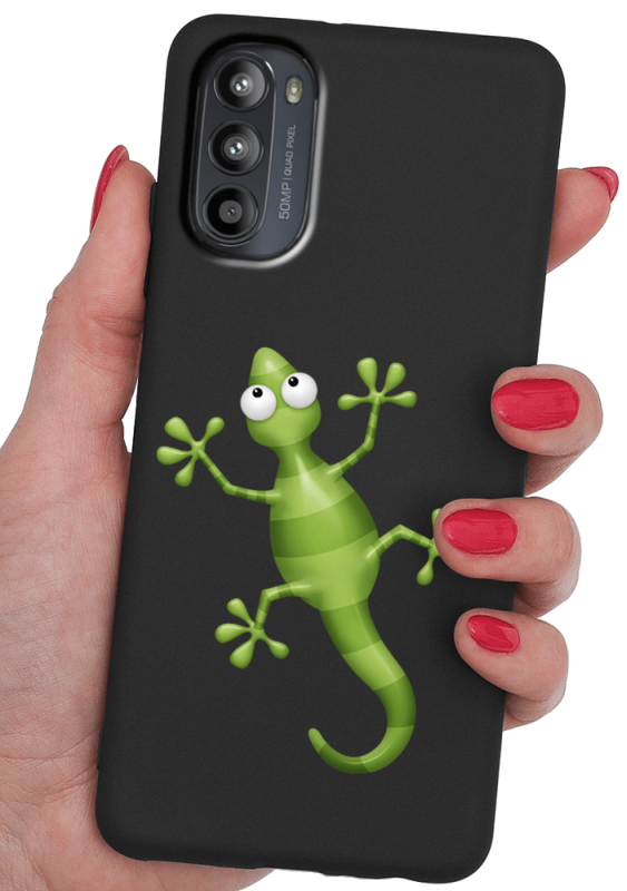 Etui malowane do Motorola Moto G52 wzór jaszczurka + szkło nakładka na plecki case