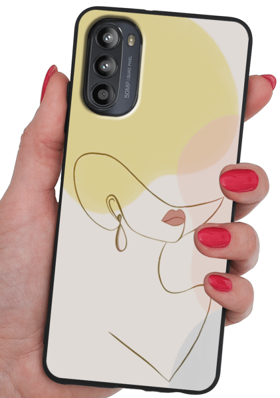 Etui malowane do Motorola Moto G52 wzór kobieta + szkło nakładka na plecki case