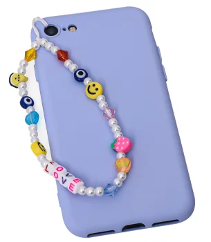Zawieszka smycz na telefon koraliki wielokolorowe numer 7