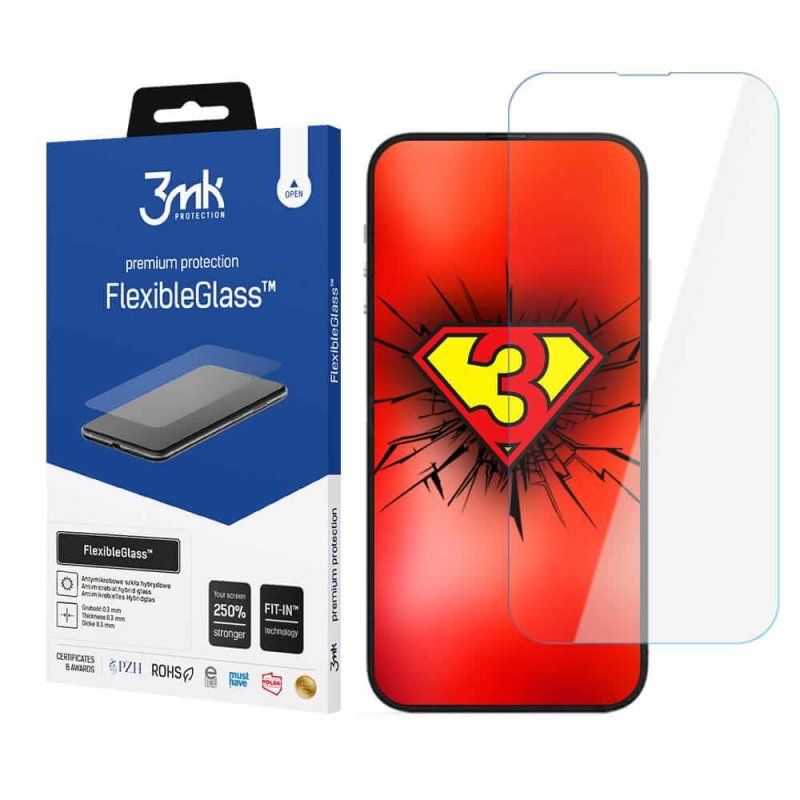 Hartowane szkło 3MK FlexibleGlass do Iphone 14 / 14 Pro hybrydowe