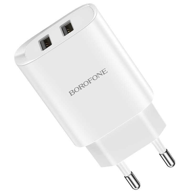 Ładowarka sieciowa Borofone 2xUSB biała