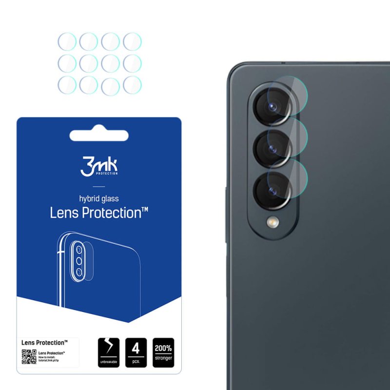 Szkło na tył 3MK na aparat do Samsung Galaxy Z Fold4