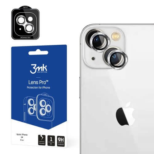 Szkło na tył aparatu 3MK do Iphone 14 Plus kolor srebrny