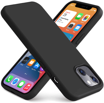 Etui silikonowe do Iphone 14 Plus czarne + szkło 