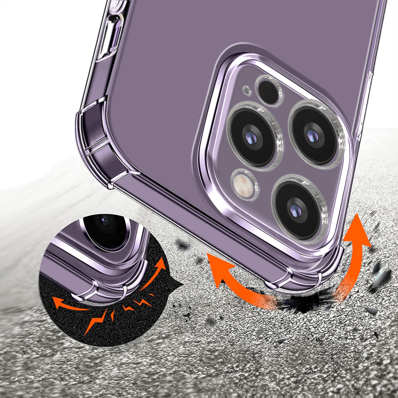 Etui przeźroczyste do IPhone 14 Pro + szkło nakładka na plecki case