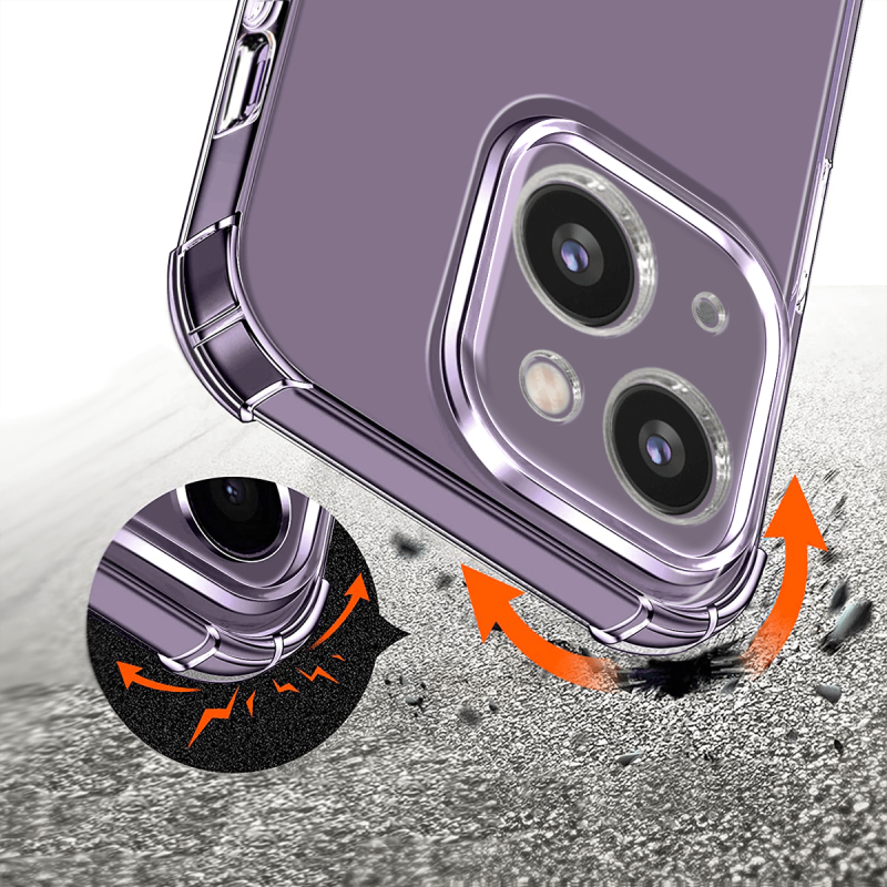 Etui przeźroczyste do IPhone 14 + szkło nakładka na plecki case
