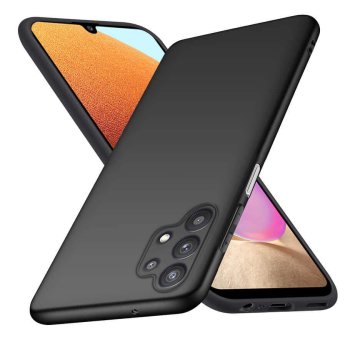 Etui matowe do Samsung Galaxy A32 4G czarne + szkło 