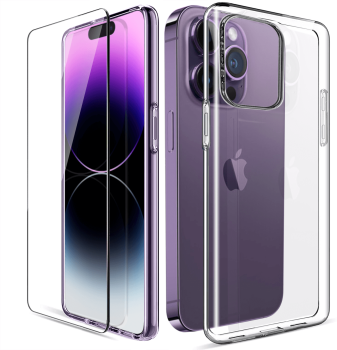 Etui bezbarwne do Iphone 14 Pro + szkło