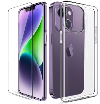 Etui bezbarwne do Iphone 14 Plus + szkło 
