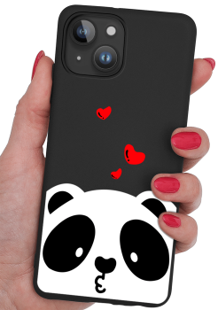 Etui malowane do Iphone 14 wzór panda + szkło