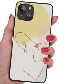 Etui malowane do Iphone 14 wzór damski + szkło