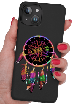 Etui malowane do Iphone 14 wzór kolorowy + szkło