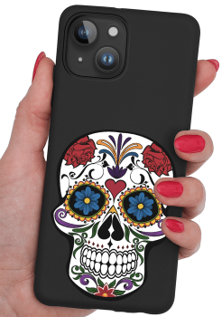 Etui malowane do Iphone 14 wzór kolorowy + szkło