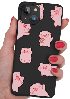 Etui malowane do Iphone 14 wzór zwierzęta + szkło