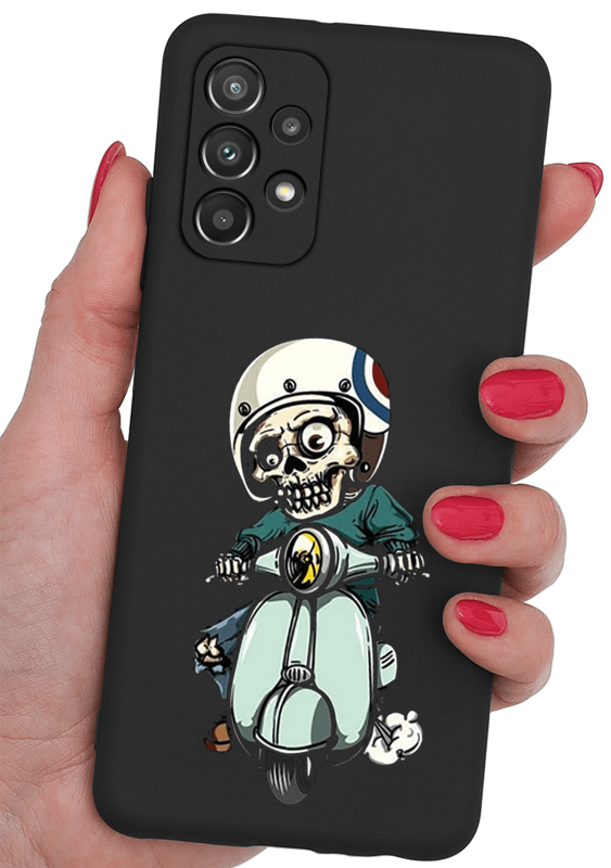 Etui malowane do Samsung Galaxy A23 5G wzór motorek + szkło nakładka na plecki case