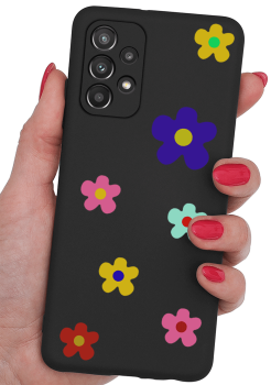 Etui malowane do Samsung Galaxy A23 5G wzór kwiatki + szkło