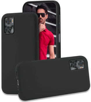 Etui matowe do Motorola Moto E22 / E22i czarne + szkło