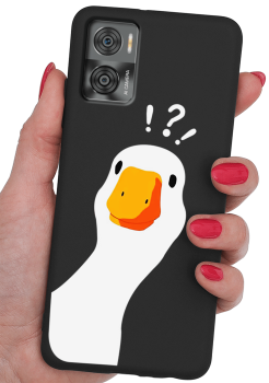 Etui malowane do Motorola Moto E22 / E22i wzór gęś + szkło