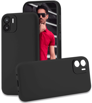 Etui matowe do Xiaomi Redmi A1 czarne + szkło