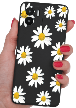 Etui malowane do Xiaomi Redmi A1 wzór kwiatki + szkło