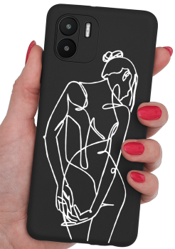 Etui malowane do Xiaomi Redmi A1 wzór kobiecy + szkło
