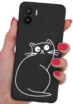 Etui malowane do Xiaomi Redmi A1 wzór kot + szkło