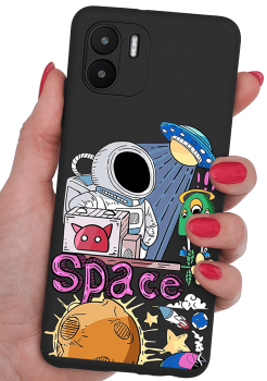 Etui malowane do Xiaomi Redmi A1 wzór kolorowy + szkło