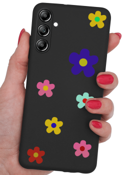 Etui malowane do Samsung Galaxy A14 5G wzór kwiatki + szkło