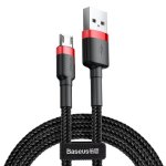 Szybki kabel Baseus micro usb nylon czarno-czerwony