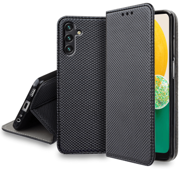 Etui zamykane do Samsung Galaxy A14 5G czarne + szkło