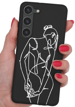 Etui malowane do Samsung Galaxy S23 wzór kobiecy + szkło