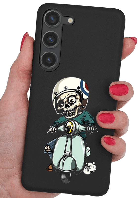 Etui malowane do Samsung Galaxy S23 wzór motor + szkło nakładka na plecki case wzory