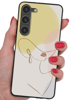 Etui malowane do Samsung Galaxy S23 wzór damski + szkło